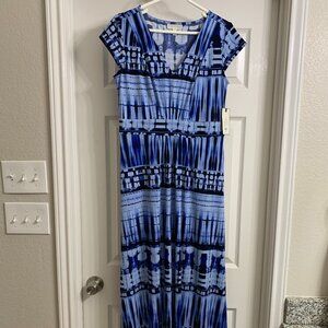 Dana Buchman Brand Women's Blue Maxi Dress, Size Small (NWT)